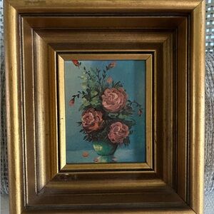 Floral Painting in Gold Frame